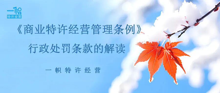 《商业特许经营管理条例》行政处罚条款的解读