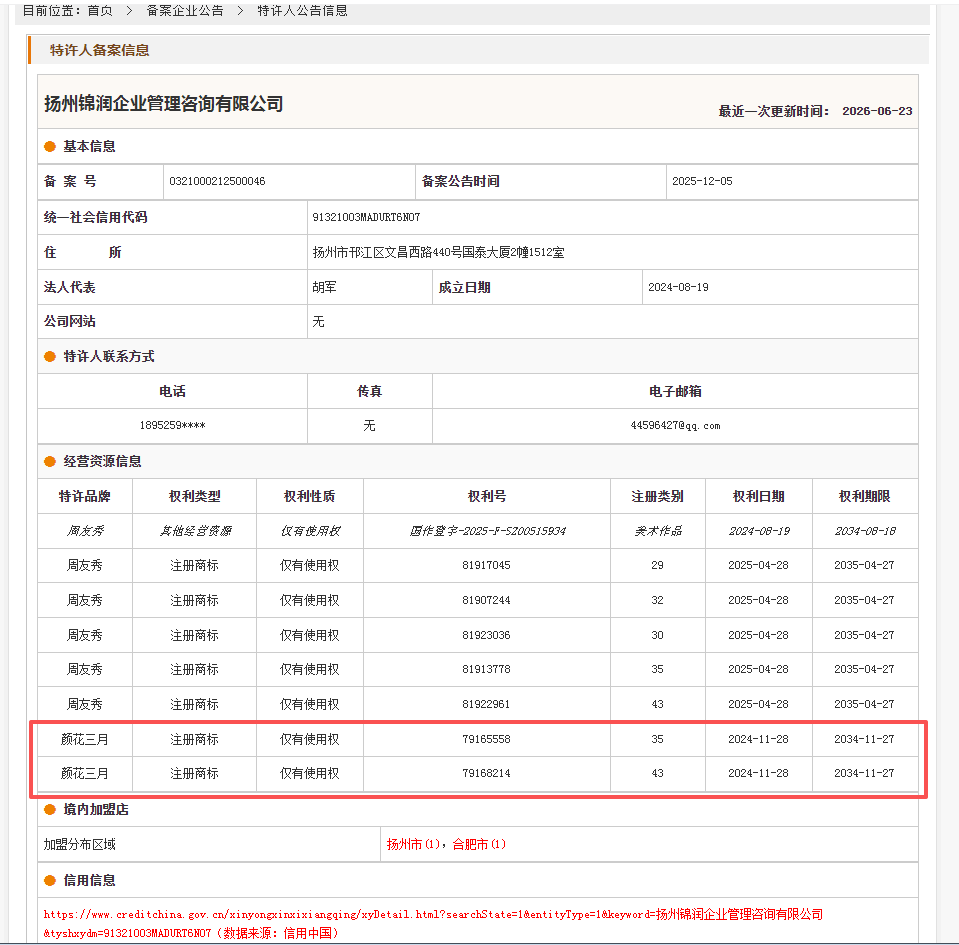 案例分享|一帜企业助力扬州锦润企业成功新增备案品牌!(图1) 案例分享|一帜企业助力扬州锦润企业成功新增备案品牌!(图1)